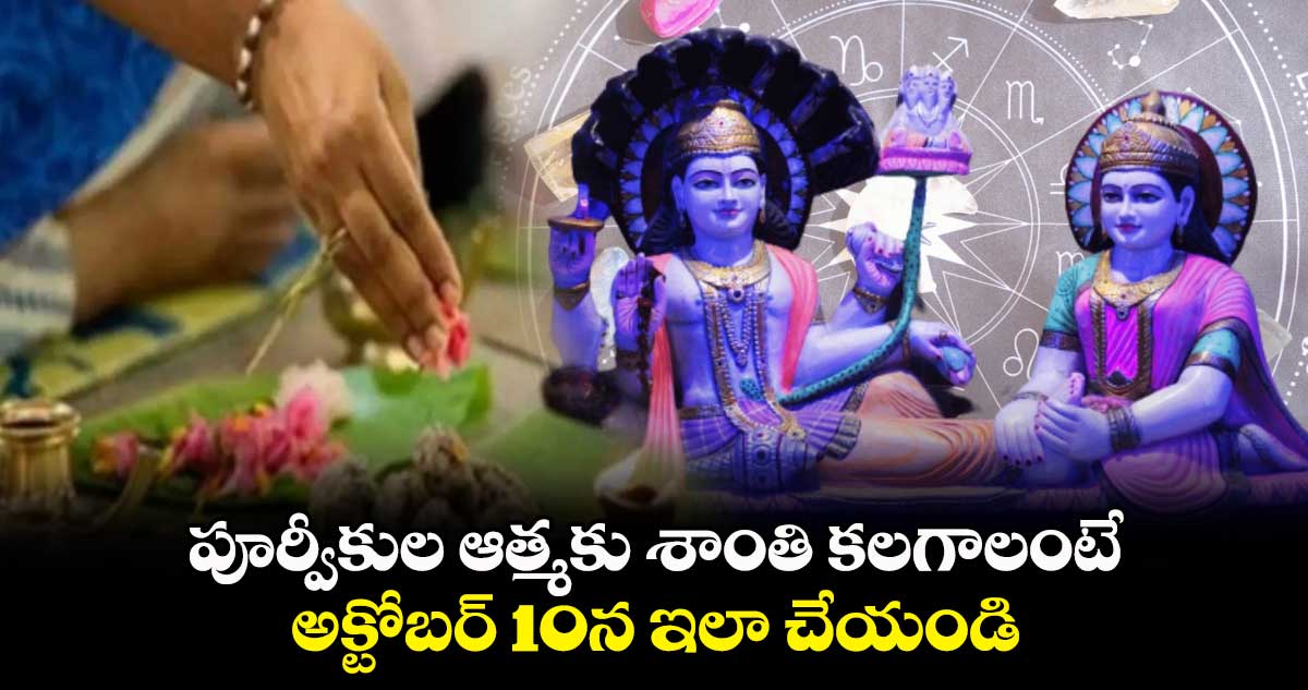 పూర్వీకుల ఆత్మకు శాంతి కలగాలంటే అక్టోబర్ 10న ఇలా చేయండి...