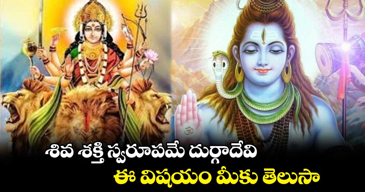 శివ శక్తి స్వరూపమే దుర్గాదేవి ... ఈ విషయం మీకు తెలుసా...