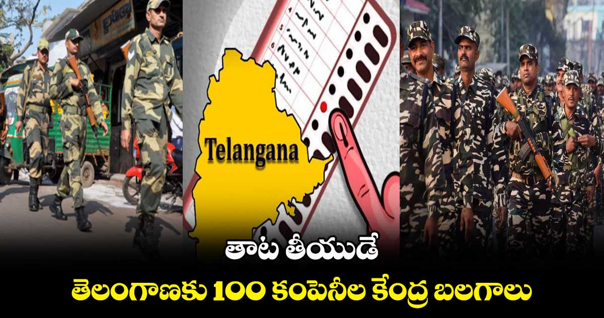 తాట తీయుడే : తెలంగాణకు 100 కంపెనీల కేంద్ర బలగాలు