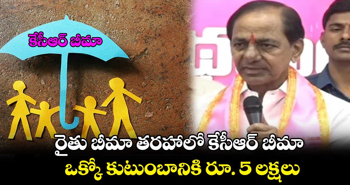 రైతు బీమా తరహాలో కేసీఆర్ బీమా.. ఒక్కో కుటుంబానికి రూ. 5 లక్షలు