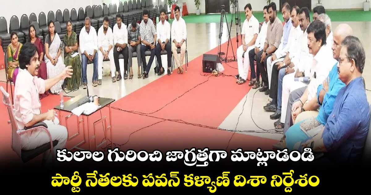 కులాల గురించి జాగ్రత్తగా మాట్లాడండి.. పార్టీ నేతలకు పవన్ కళ్యాణ్ దిశా నిర్దేశం