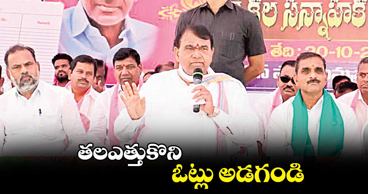 తలఎత్తుకొని ఓట్లు అడగండి : పోచారం శ్రీనివాస్ రెడ్డి