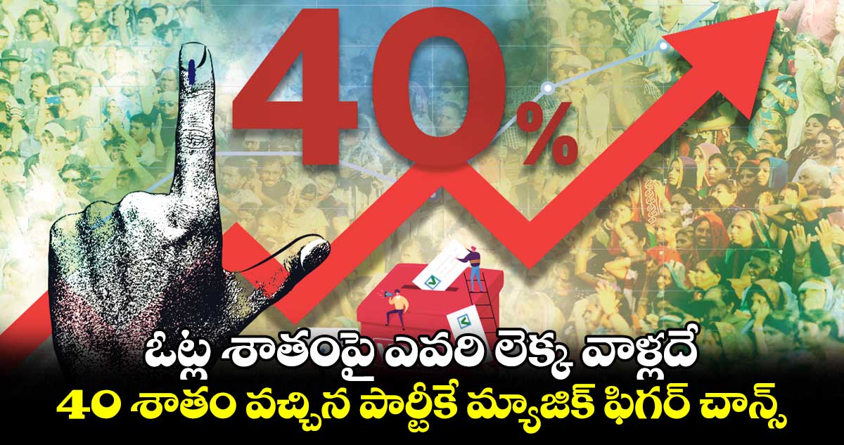 ఓట్ల శాతంపై ఎవరి లెక్క వాళ్లదే .. 40 శాతం వచ్చిన పార్టీకే మ్యాజిక్ ఫిగర్ చాన్స్​ 
