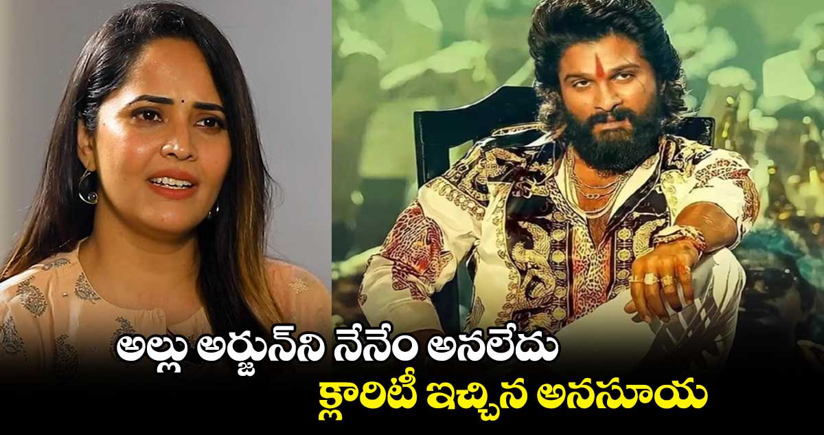 అల్లు అర్జున్ని నేనేం అనలేదు.. క్లారిటీ ఇచ్చిన అనసూయ