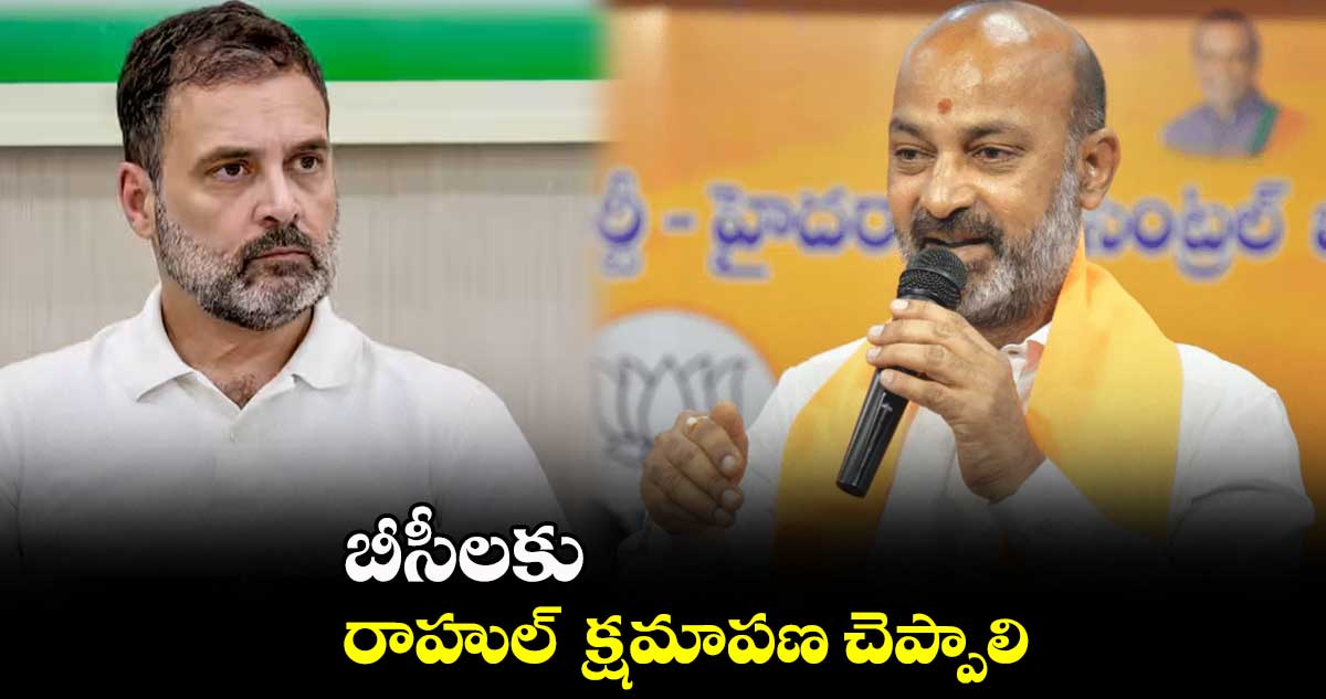 రాహుల్ బీసీలకు క్షమాపణ చెప్పాలి: బండి సంజయ్