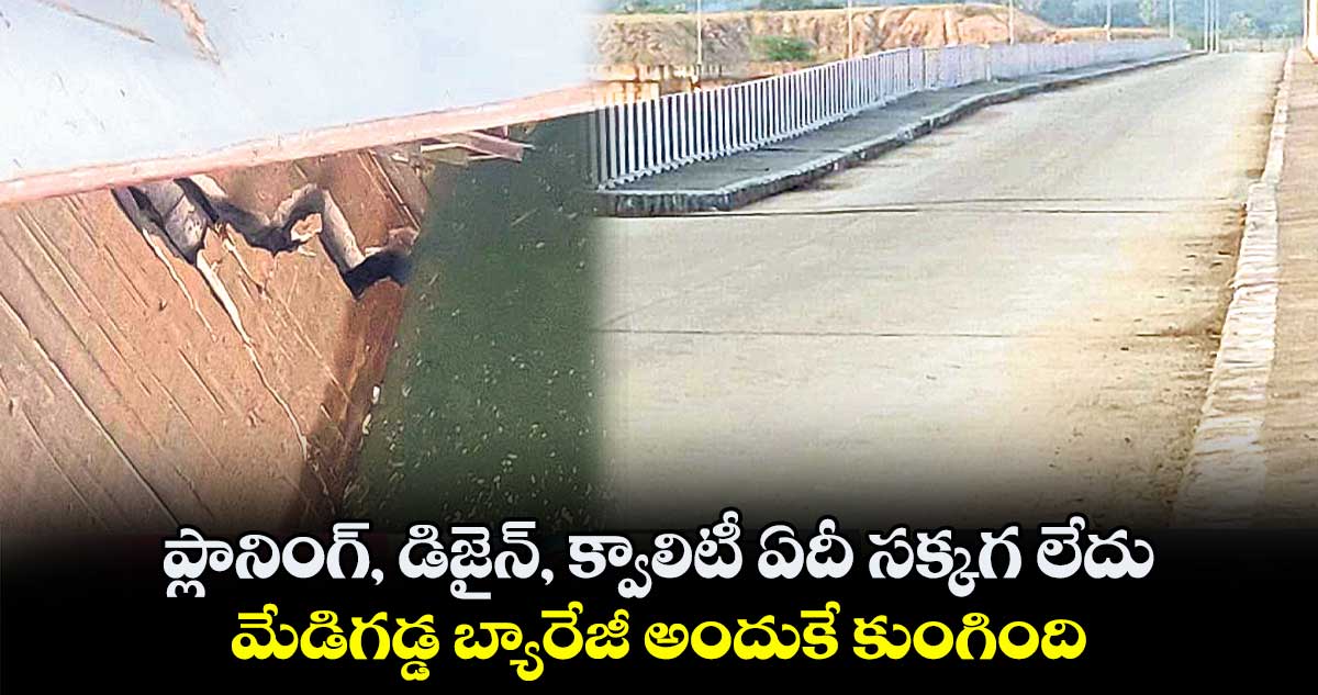 ప్లానింగ్, డిజైన్, క్వాలిటీ ఏదీ సక్కగ లేదు .. మేడిగడ్డ బ్యారేజీ అందుకే కుంగింది