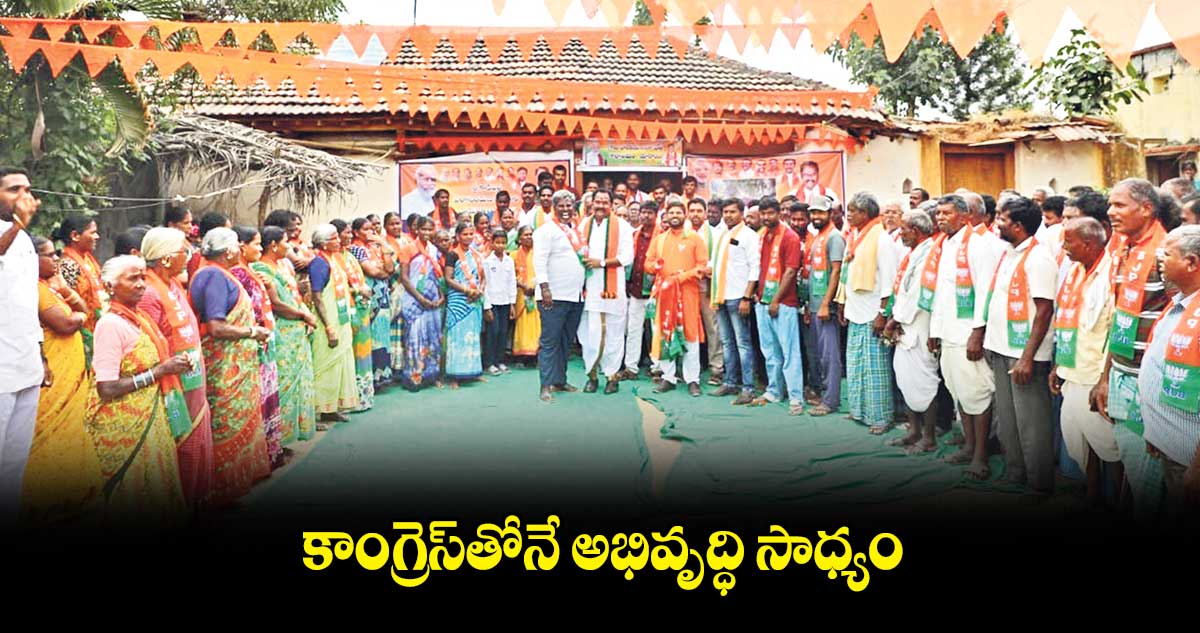కాంగ్రెస్తోనే అభివృద్ధి సాధ్యం : పి.సుదర్శన్రెడ్డి