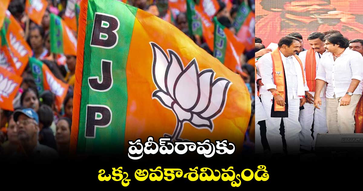 ప్రదీప్‌‌‌‌‌‌‌‌రావుకు ఒక్క అవకాశమివ్వండి : పవన్‌‌‌‌‌‌‌‌ కల్యాణ్‌‌‌‌‌‌‌‌