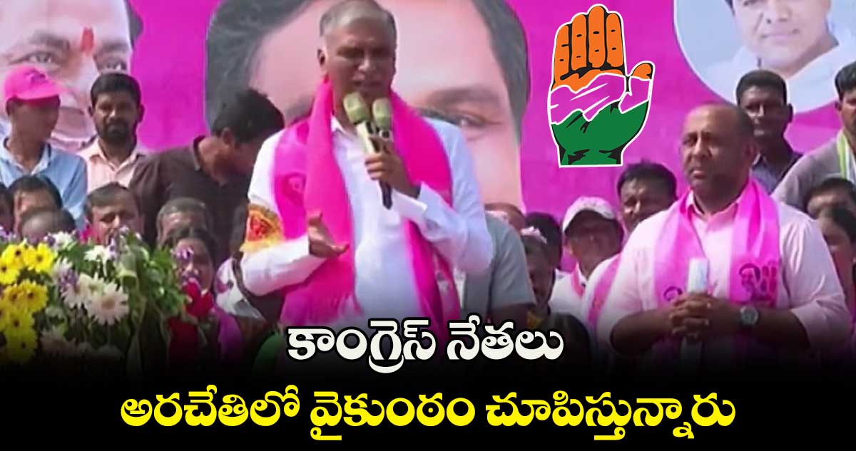 కాంగ్రెస్ నేతలు అరచేతిలో వైకుంఠం చూపిస్తున్నారు: హరీష్ రావు