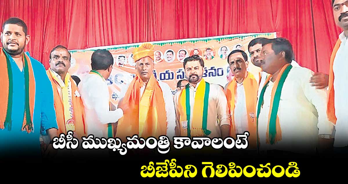 బీసీ ముఖ్యమంత్రి కావాలంటే బీజేపీని గెలిపించండి: ఎన్వీఎస్ఎస్ ప్రభాకర్