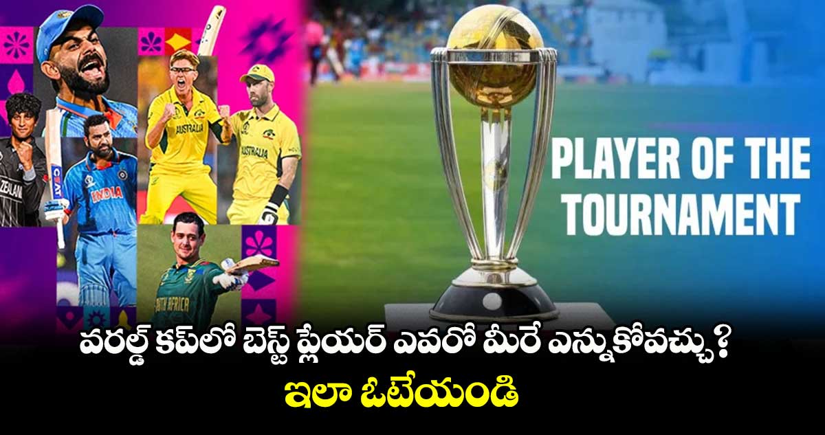 World Cup 2023 Final: వ‌ర‌ల్డ్ క‌ప్‌లో బెస్ట్ ప్లేయర్ ఎవరో మీరే ఎన్నుకోవచ్చు? ఇలా ఓటేయండి