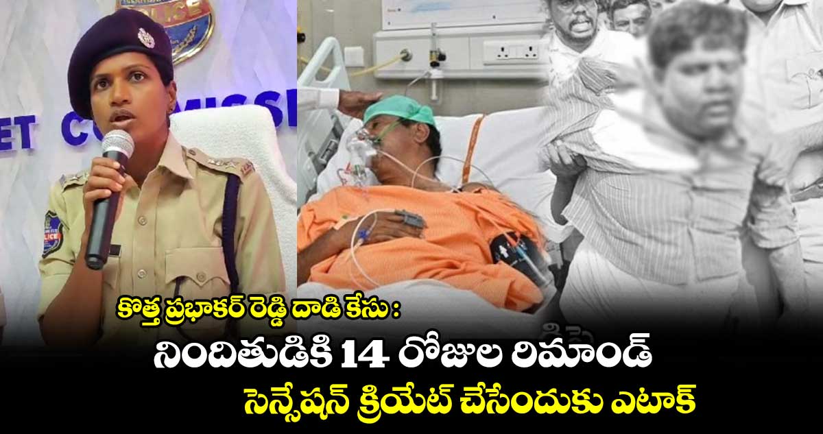 కొత్త ప్రభాకర్ రెడ్డి దాడి కేసు : నిందితుడికి 14 రోజుల రిమాండ్