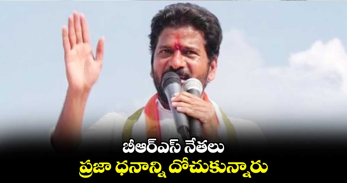 బీఆర్​ఎస్​ నేతలు ప్రజా ధనాన్ని దోచుకున్నారు: రేవంత్​ రెడ్డి