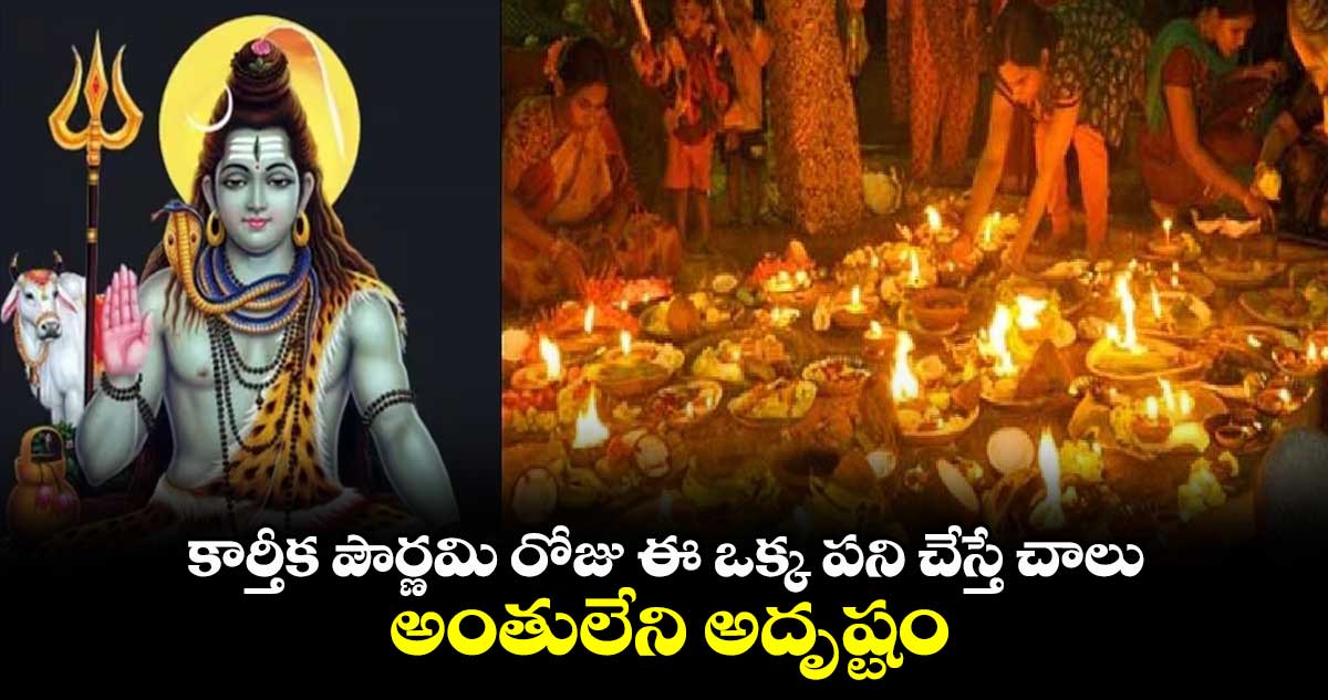 కార్తీక పౌర్ణమి రోజు ఈ ఒక్క పని చేస్తే చాలు... అంతులేని అదృష్టం