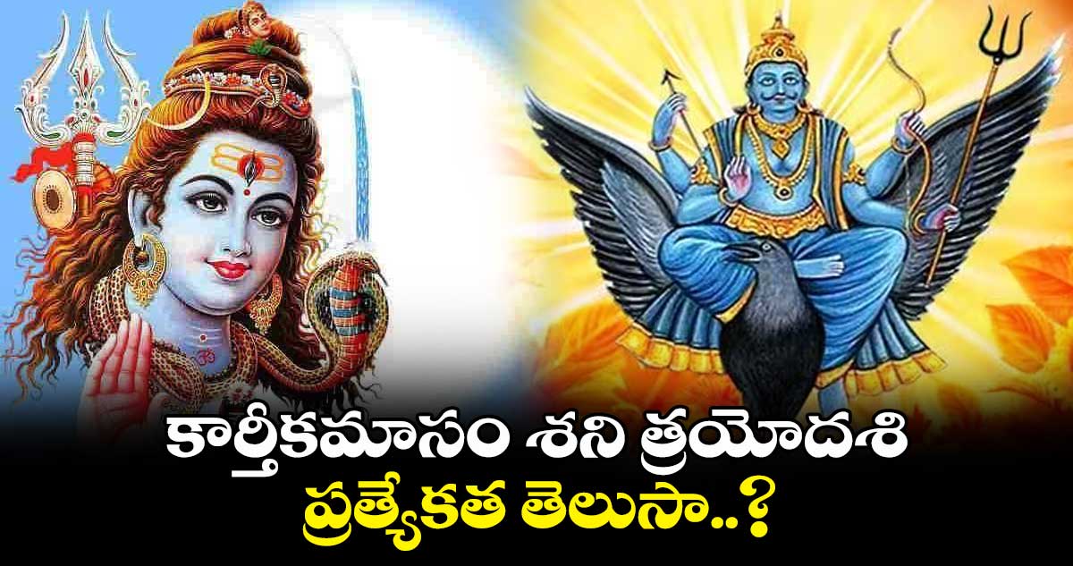 కార్తీకమాసం శని త్రయోదశి   ప్రత్యేకత తెలుసా..?