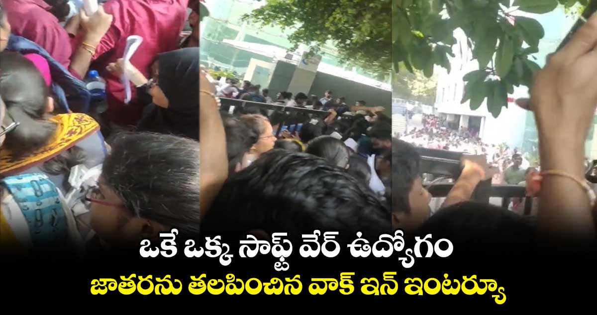 ఒకే ఒక్క సాఫ్ట్ వేర్ ఉద్యోగం.. జాతరను తలపించిన వాక్ ఇన్ ఇంటర్యూ
