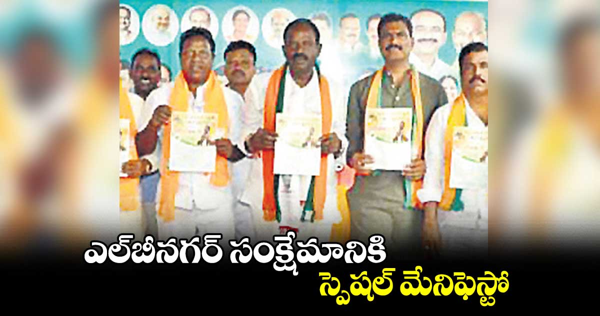 ఎల్బీనగర్ సంక్షేమానికి స్పెషల్ మేనిఫెస్టో : సామ రంగారెడ్డి