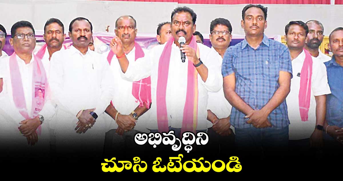 అభివృద్ధిని చూసి ఓటేయండి: సుంకె రవిశంకర్