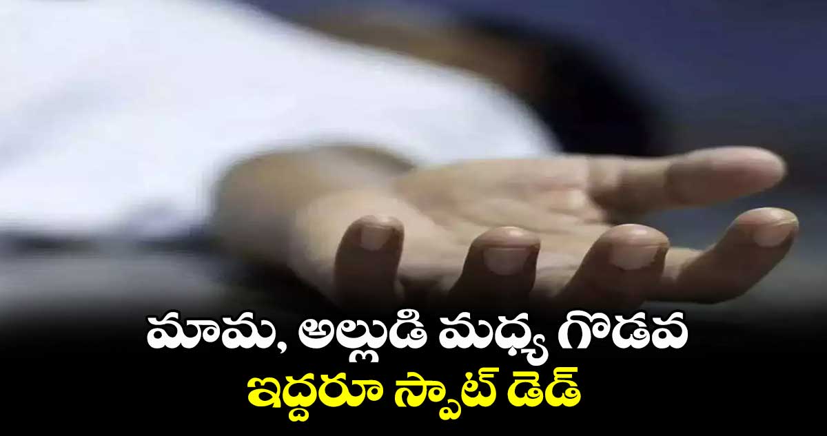 మామ, అల్లుడి మధ్య గొడవ.. ఇద్దరూ స్పాట్ డెడ్