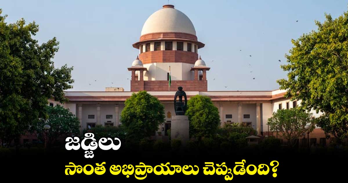 జడ్జిలు సొంత అభిప్రాయాలు చెప్పుడేంది?