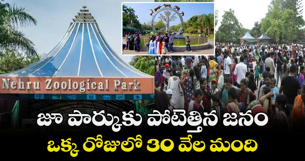 జూ పార్కుకు పోటెత్తిన జనం.. ఒక్క రోజులో 30 వేల మంది