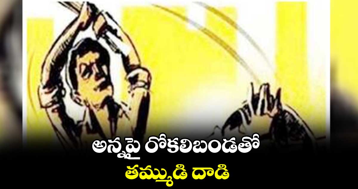 అన్నపై రోకలిబండతో తమ్ముడి దాడి