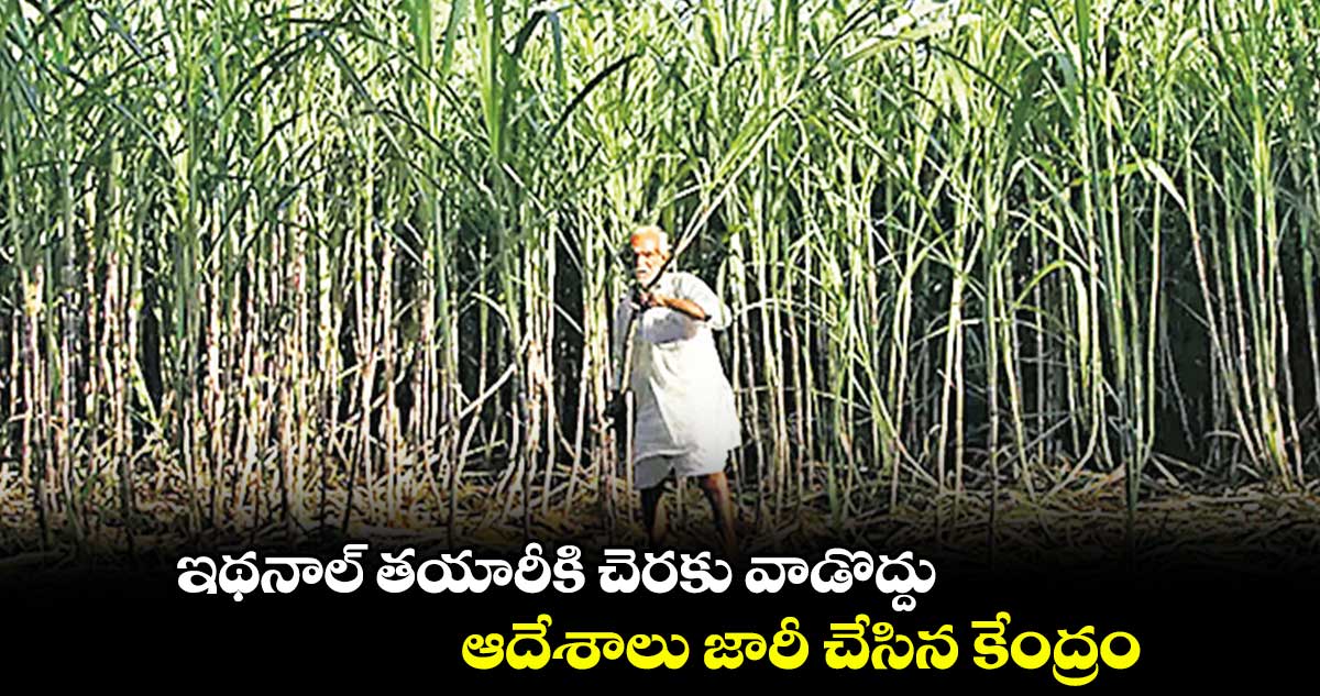 ఇథనాల్ తయారీకి చెరకు వాడొద్దు : ఆదేశాలు జారీ చేసిన కేంద్రం