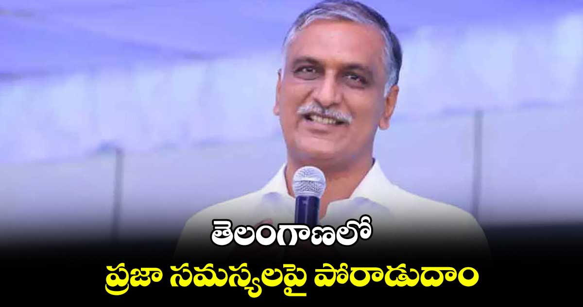 తెలంగాణలో ప్రజా సమస్యలపై పోరాడుదాం : హరీశ్ రావు   