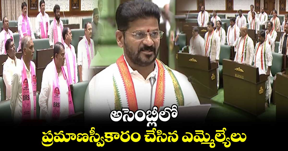 అసెంబ్లీలో ప్రమాణస్వీకారం చేసిన ఎమ్మెల్యేలు 