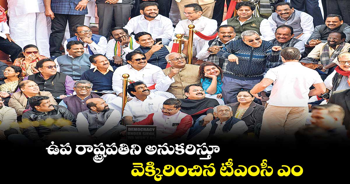 ఉప రాష్ట్రపతిని అనుకరిస్తూ .. వెక్కిరించిన టీఎంసీ ఎంపీ