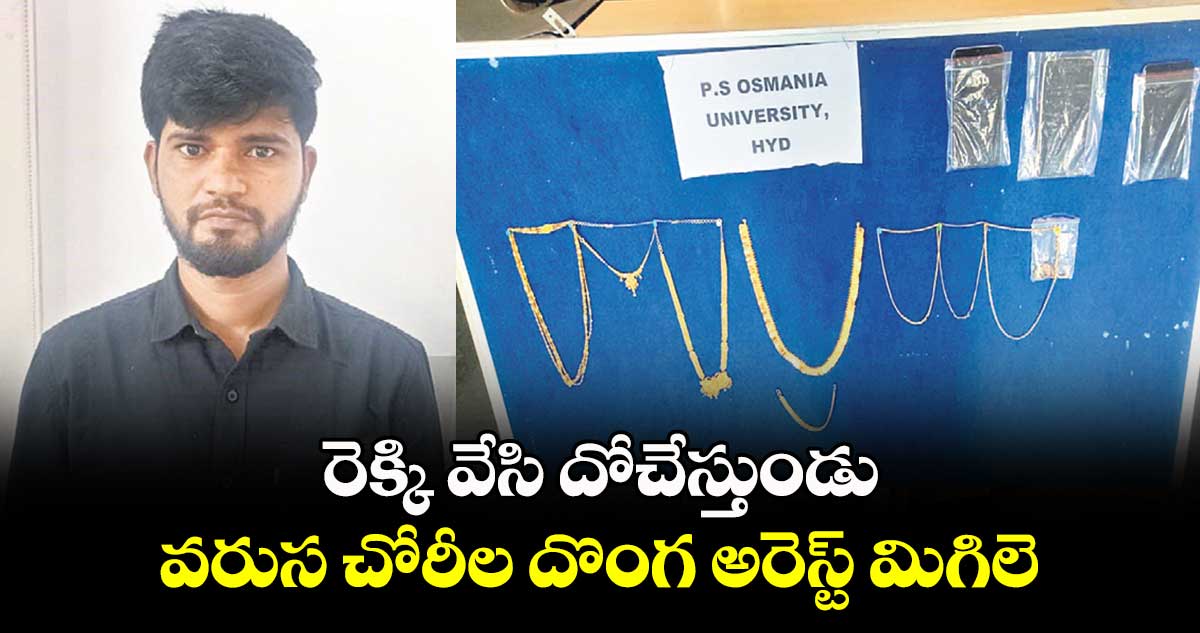 రెక్కి వేసి దోచేస్తుండు .. వరుస చోరీల దొంగ అరెస్ట్