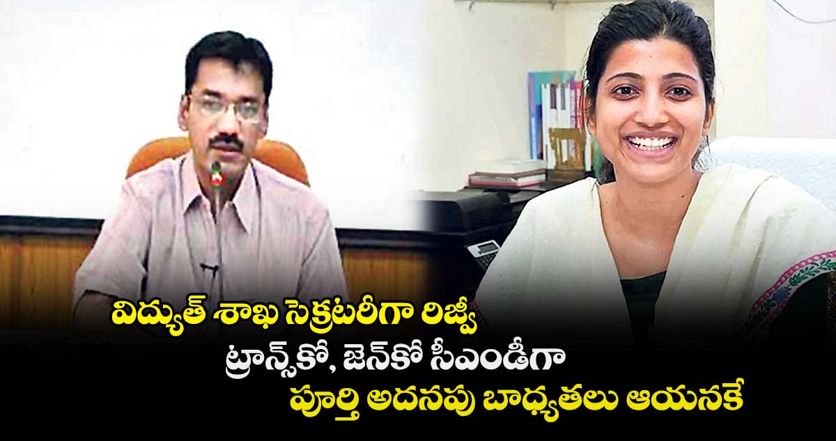 తెలంగాణ విద్యుత్ శాఖ సెక్రటరీగా రిజ్వీ