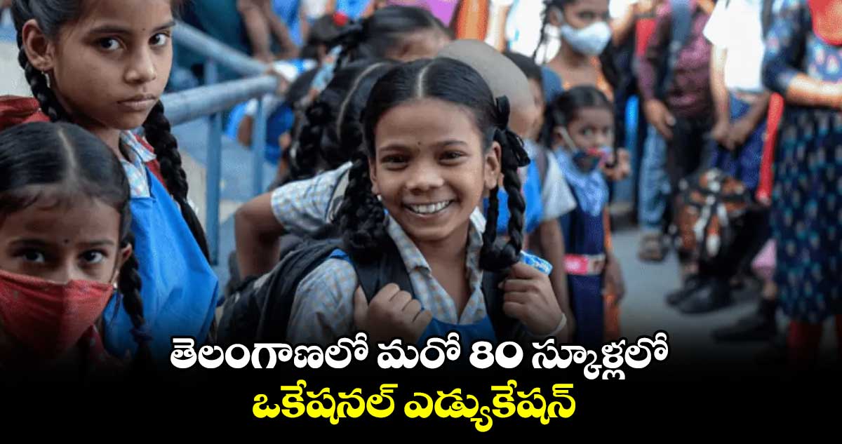 మరో 80 స్కూళ్లలో ఒకేషనల్ ఎడ్యుకేషన్ ఈ ఏడాది నుంచే అమలు