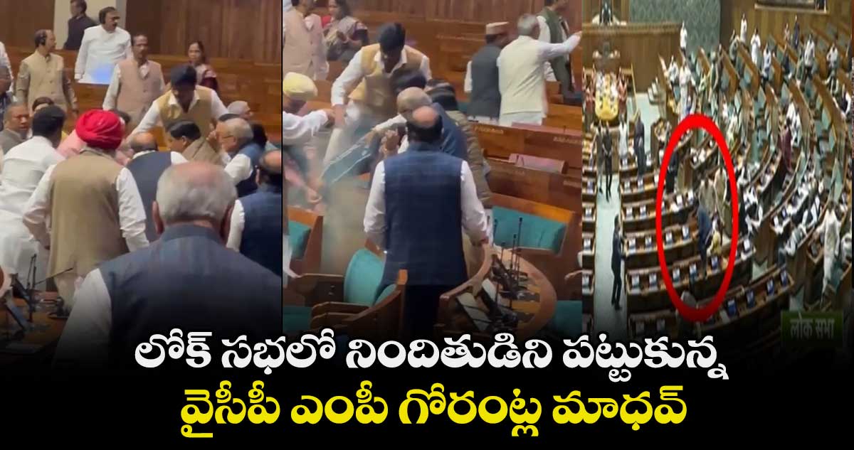 లోక్ సభలో నిందితుడిని పట్టుకున్న వైసీపీ ఎంపీ గోరంట్ల మాధవ్