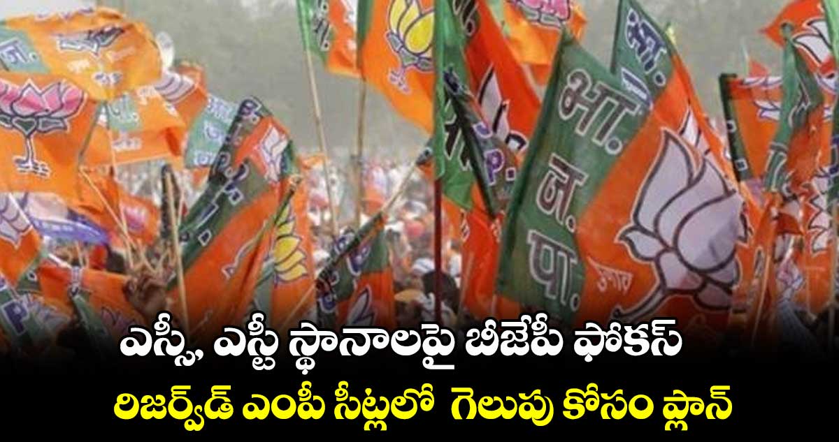 ఎస్సీ, ఎస్టీ స్థానాలపై బీజేపీ ఫోకస్ .. రిజర్వ్​డ్​ ఎంపీ సీట్లలో  గెలుపు కోసం ప్లాన్ 