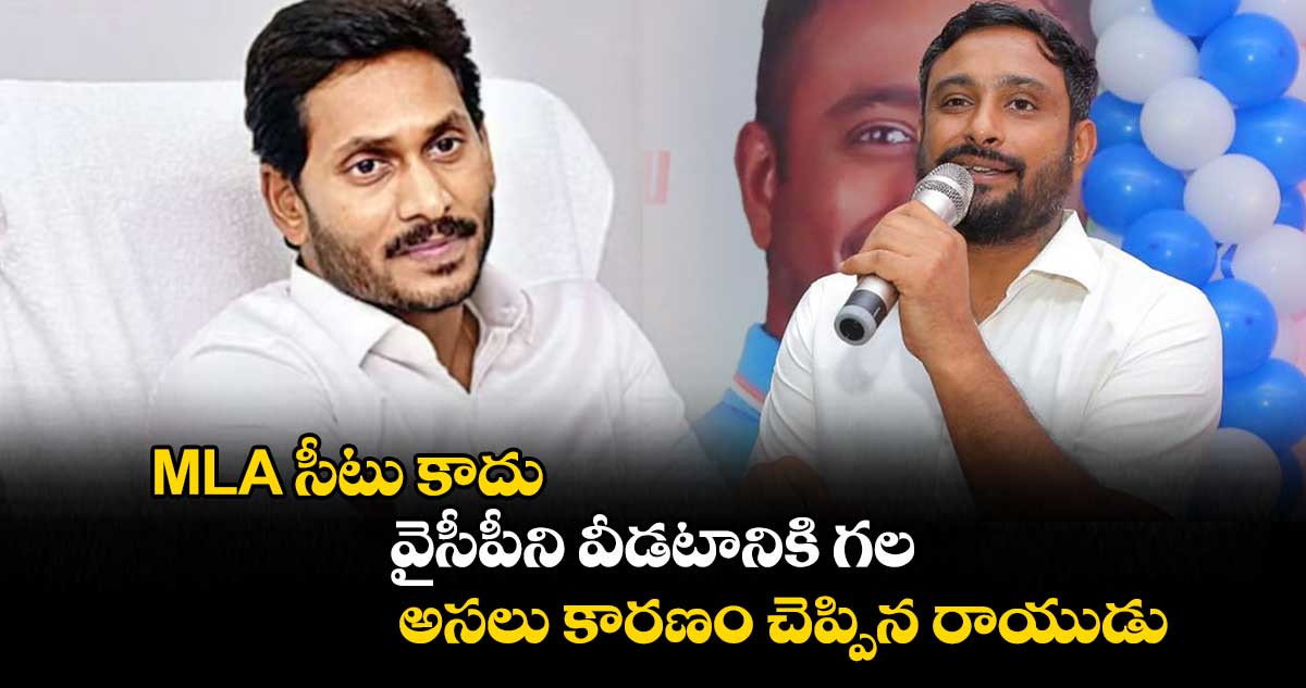 MLA సీటు కాదు.. వైసీపీని వీడటానికి గల అసలు కారణం చెప్పిన రాయుడు