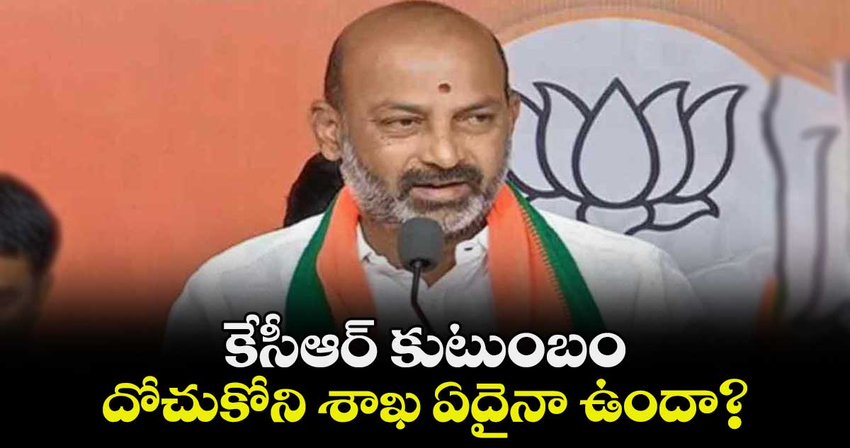 కేసీఆర్ కుటుంబం దోచుకోని శాఖ ఏదైనా ఉందా?: బండి సంజయ్