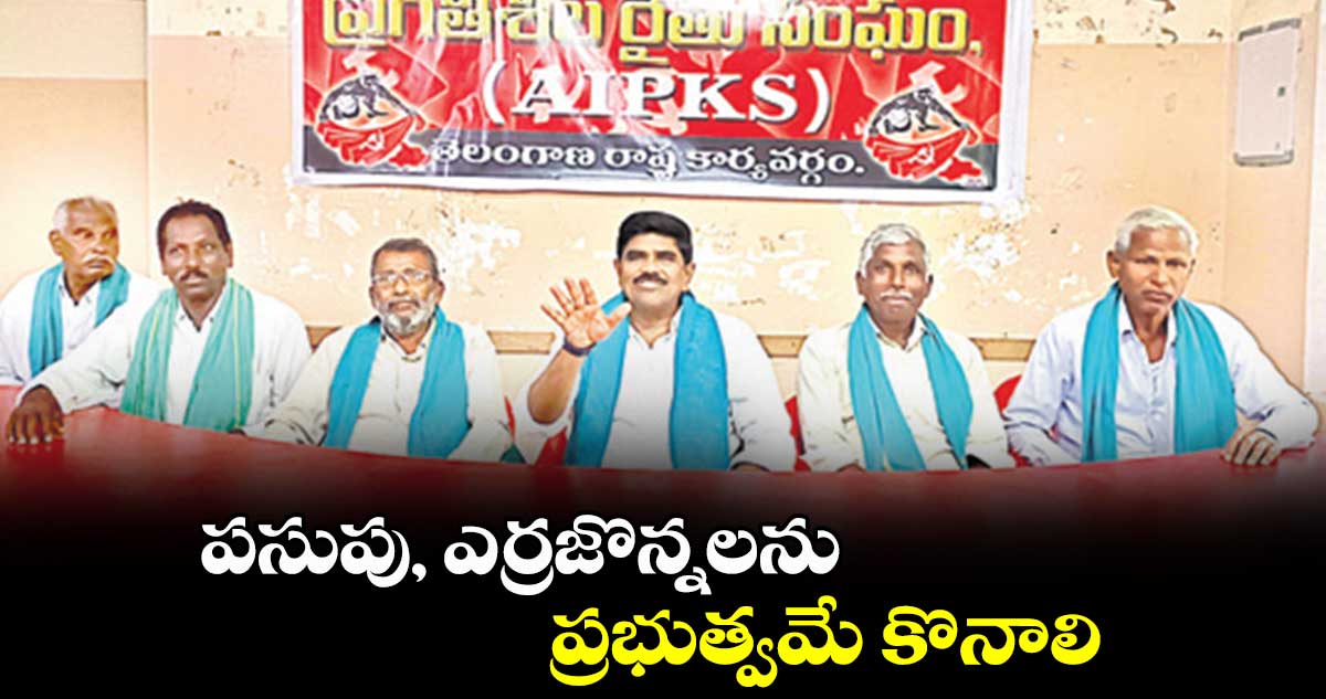 పసుపు, ఎర్రజొన్నలను ప్రభుత్వమే కొనాలి