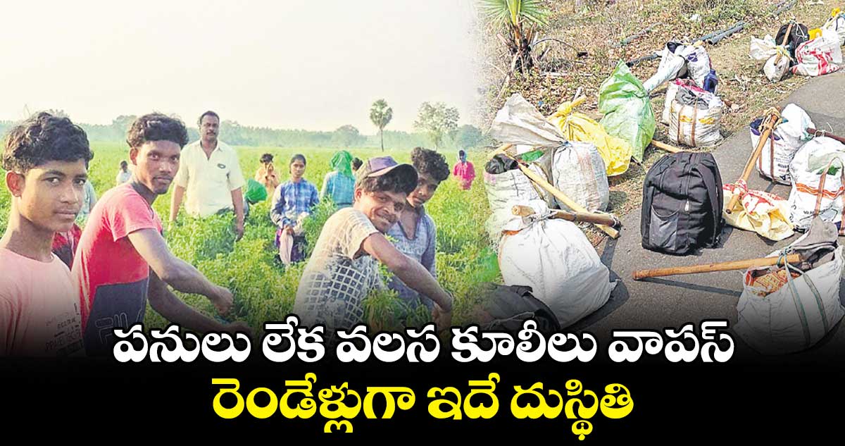 పనులు లేక వలస కూలీలు వాపస్​..రెండేళ్లుగా ఇదే దుస్థితి