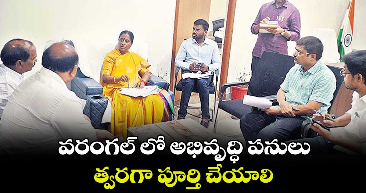 వరంగల్ లో అభివృద్ధి పనులు త్వరగా పూర్తి చేయాలి :  సురేఖ