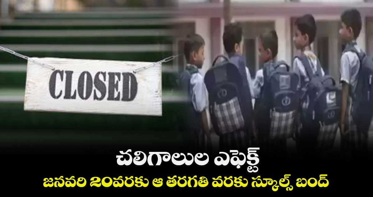చలిగాలుల ఎఫెక్ట్.. జనవరి 20వరకు ఆ తరగతి వరకు స్కూల్స్ బంద్