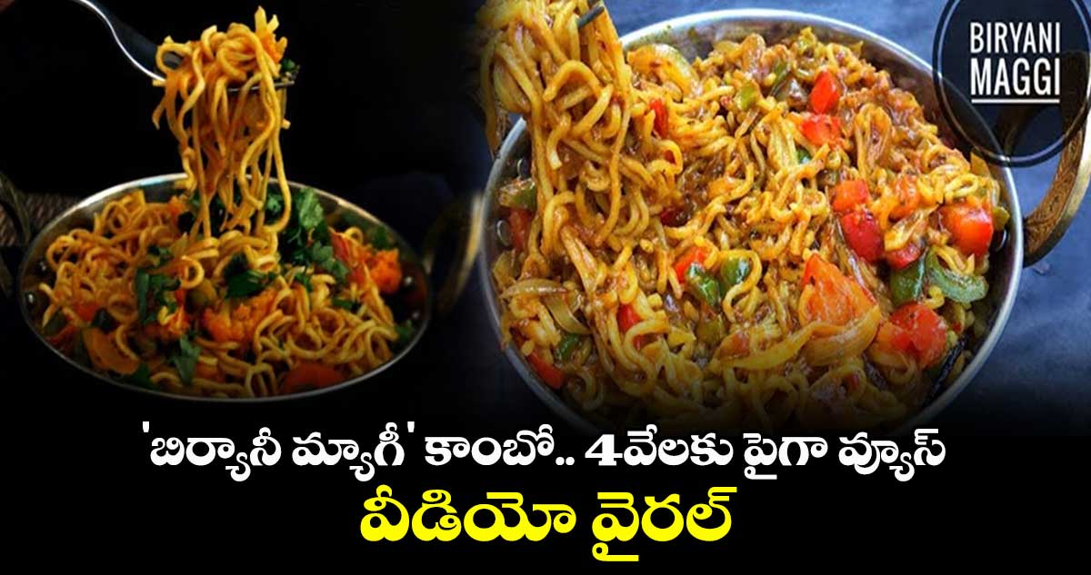 'బిర్యానీ మ్యాగీ' కాంబో.. 4వేలకు పైగా వ్యూస్.. వీడియో వైరల్
