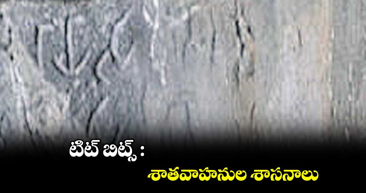 టిట్ బిట్స్ :  శాతవాహనుల శాసనాలు 