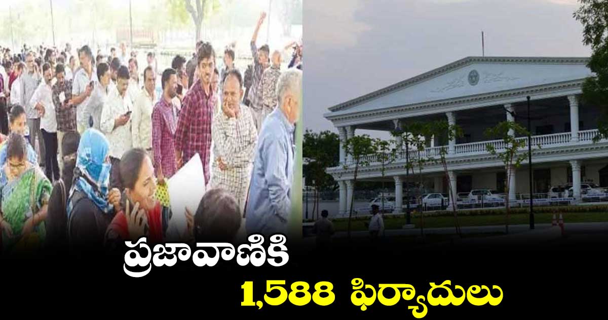 ప్రజావాణికి 1,588 ఫిర్యాదులు