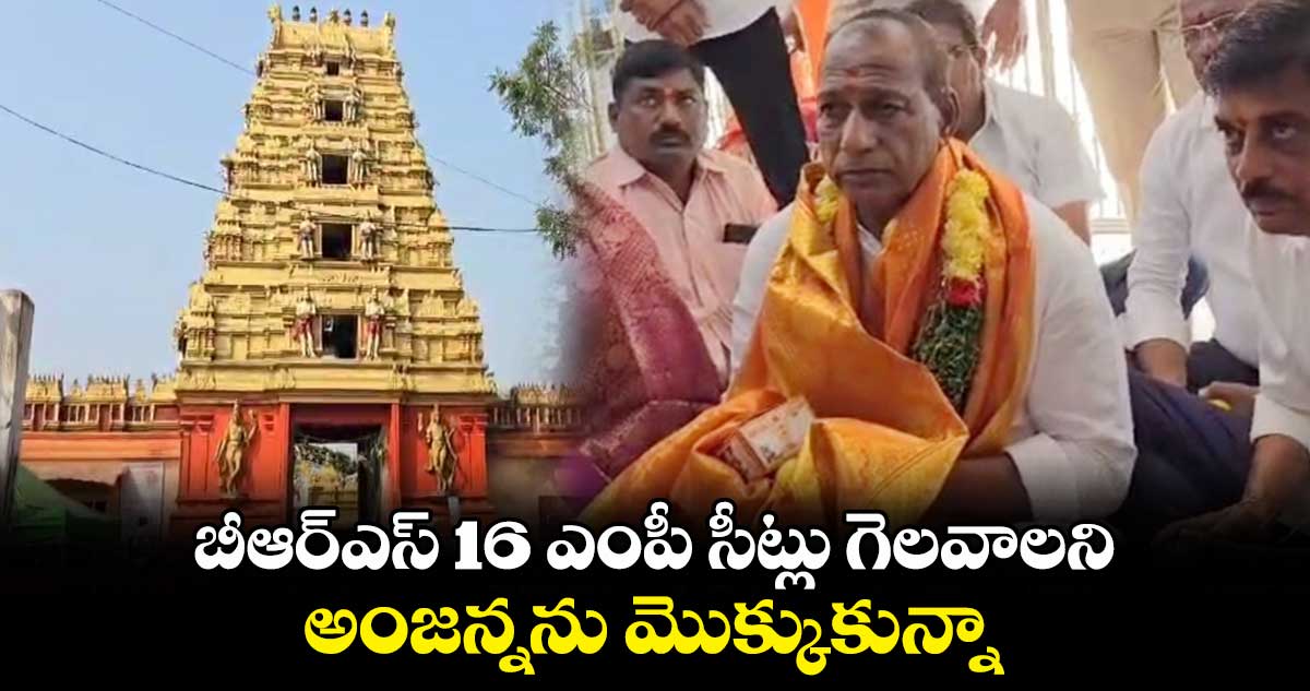  బీఆర్ఎస్ 16 ఎంపీ సీట్లు గెలవాలని అంజన్నను మొక్కుకున్నా : మల్లారెడ్డి 