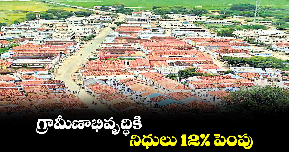 గ్రామీణాభివృద్ధికి నిధులు 12% పెంపు : నిర్మల 