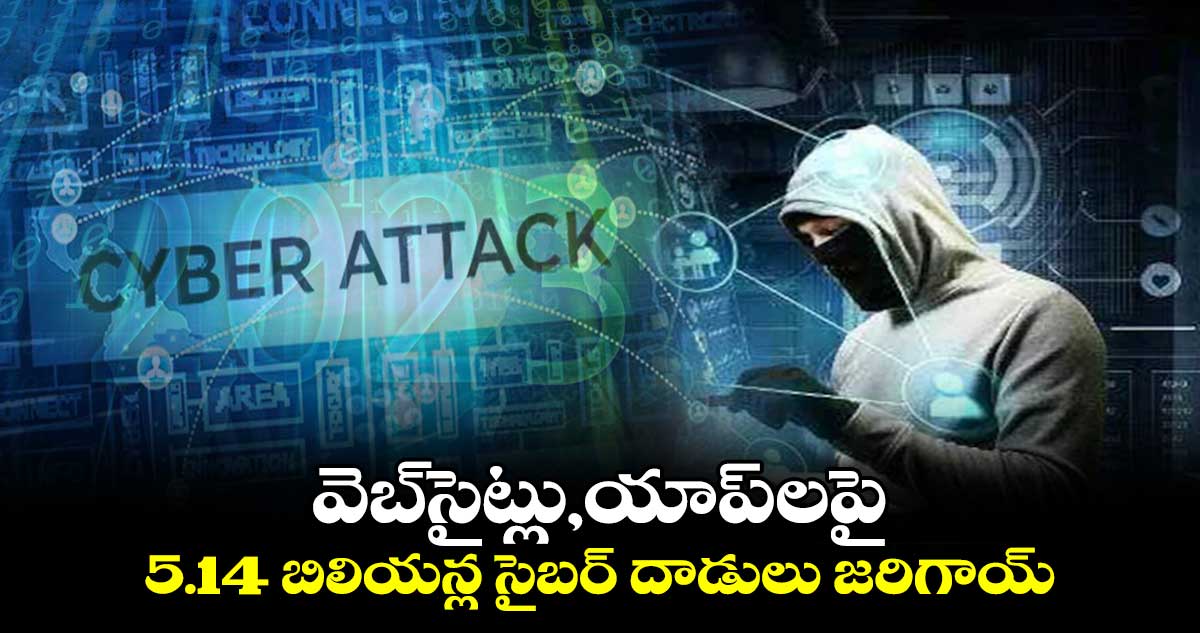2023 Cyber Attacks: వెబ్⁬⁬సైట్లు,యాప్⁬లపై 5.14 బిలియన్ల సైబర్ దాడులు జరిగాయ్..