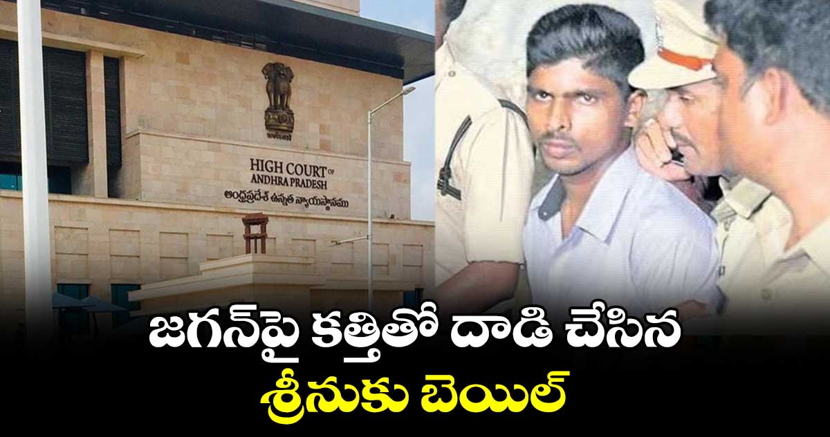 జగన్⁬పై కత్తితో దాడి చేసిన శ్రీనుకు బెయిల్