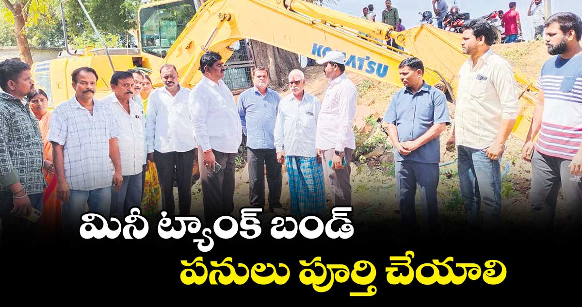 మినీ ట్యాంక్ బండ్  పనులు  పూర్తి చేయాలి : కొత్వాల శ్రీనివాసరావు