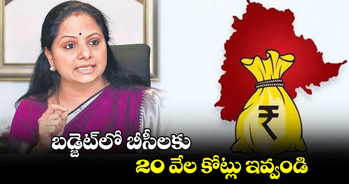 బడ్జెట్లో బీసీలకు20 వేల కోట్లు ఇవ్వండి : కవిత